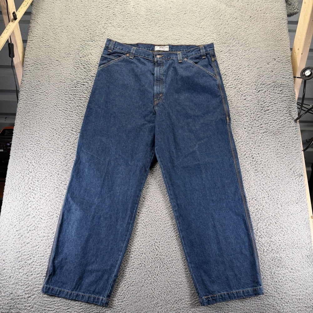 VTG Levi's Strauss Jeans Mens 40x30 Blue Denim Straight Baggy Carpenter Workwear